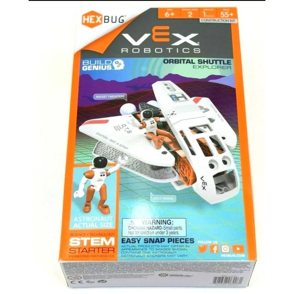 HEXBUG VEX Robotics Orbital Shuttle Explorer STEM Kit For Ages 6+ With 55+ Piece